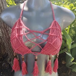 Bikini Fringe Triangle Top
